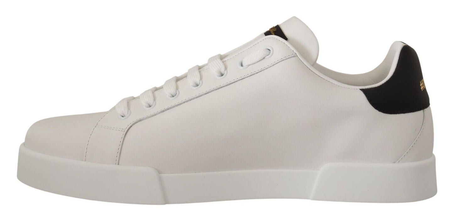 Dolce & Gabbana Heart Motive Leather Casual Sneakers