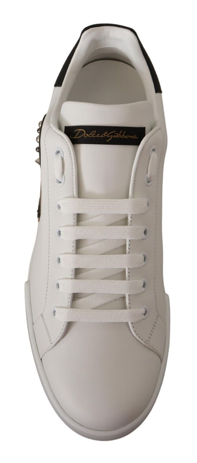 Dolce & Gabbana Heart Motive Leather Casual Sneakers