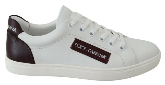 Dolce & Gabbana Elegant White Leather Sneakers