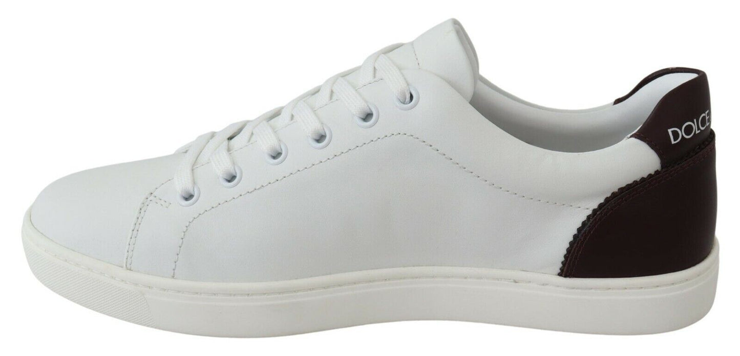 Dolce & Gabbana Elegant White Leather Sneakers