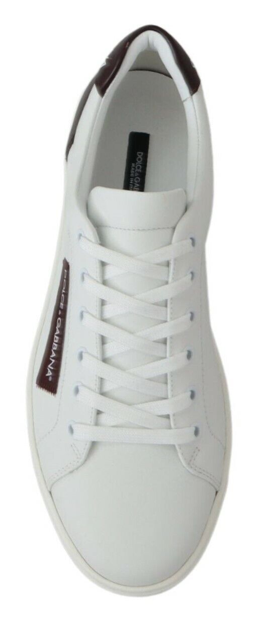 Dolce & Gabbana Elegant White Leather Sneakers