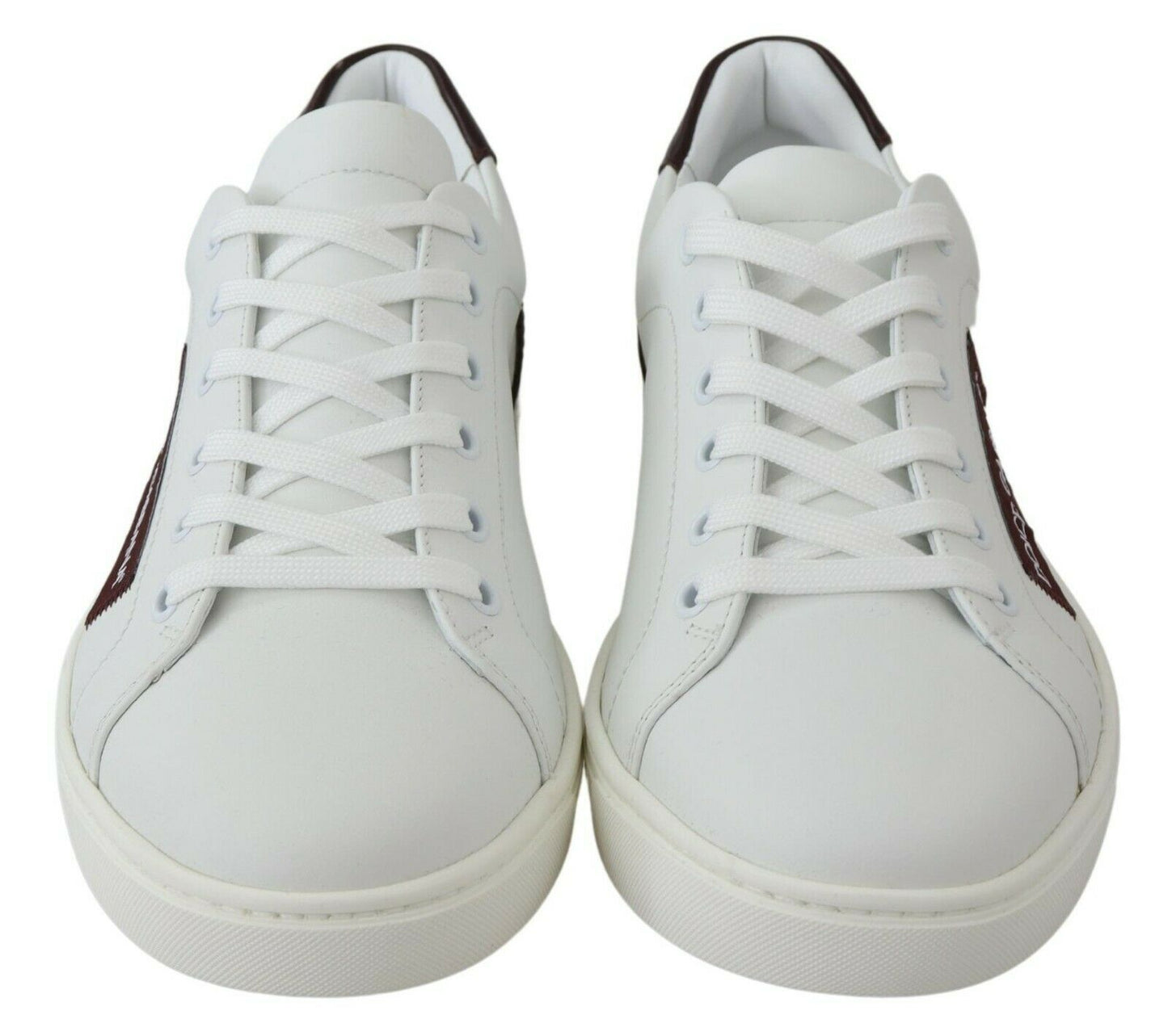 Dolce & Gabbana Elegant White Leather Sneakers