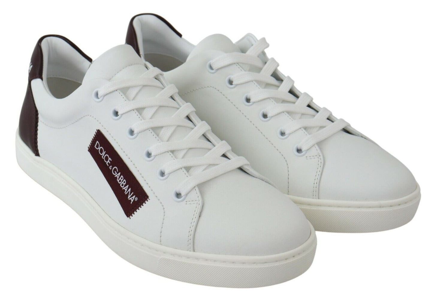 Dolce & Gabbana Elegant White Leather Sneakers