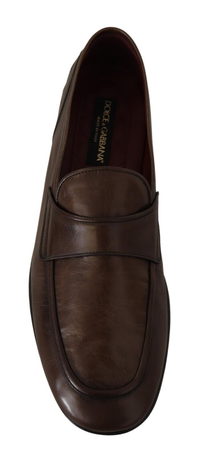 Dolce & Gabbana Elegant Brown Leather Loafers for Men