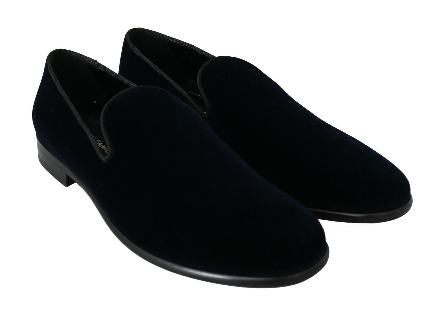 Dolce & Gabbana Elegant Blue Velvet Loafers