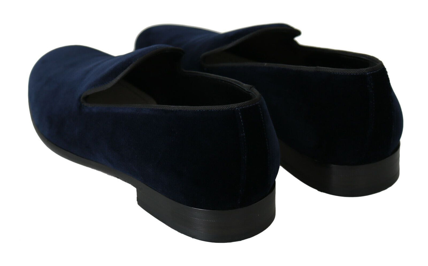 Dolce & Gabbana Elegant Blue Velvet Loafers