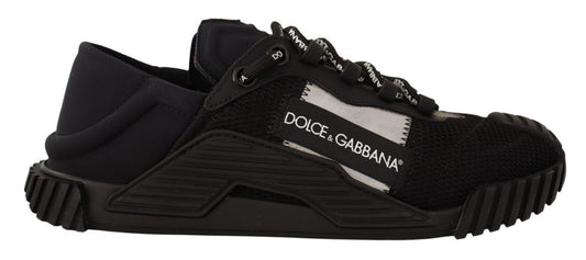 Dolce & Gabbana Elegant Black Textile NS1 Sneakers with Logo Accent