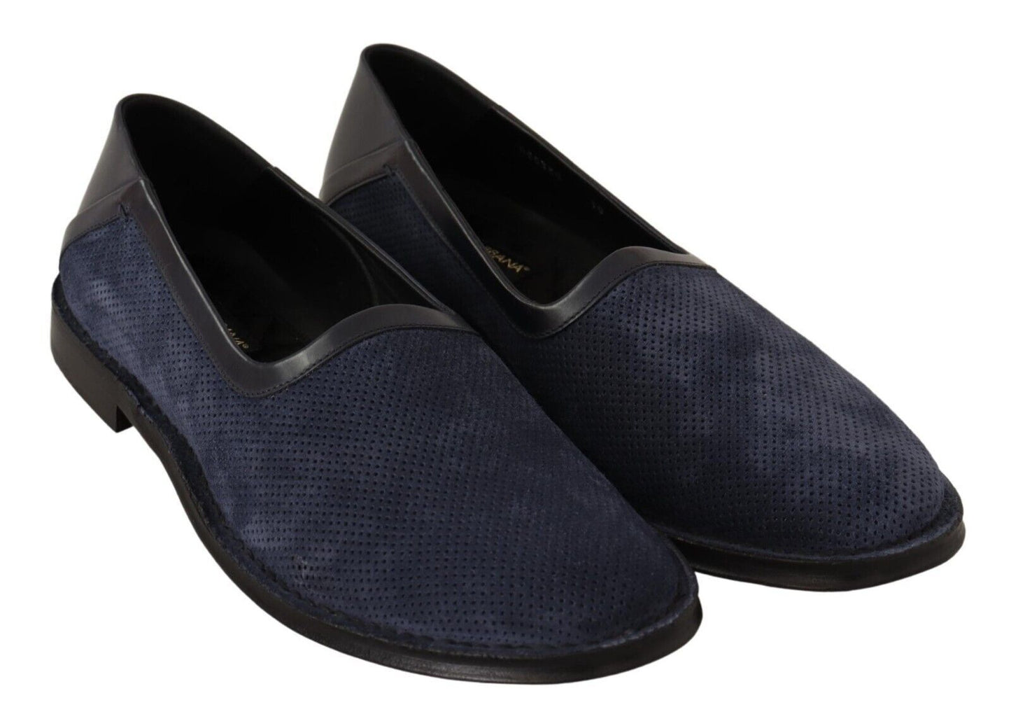 Dolce & Gabbana Chic Blue Leather Loafers for the Modern Gentleman