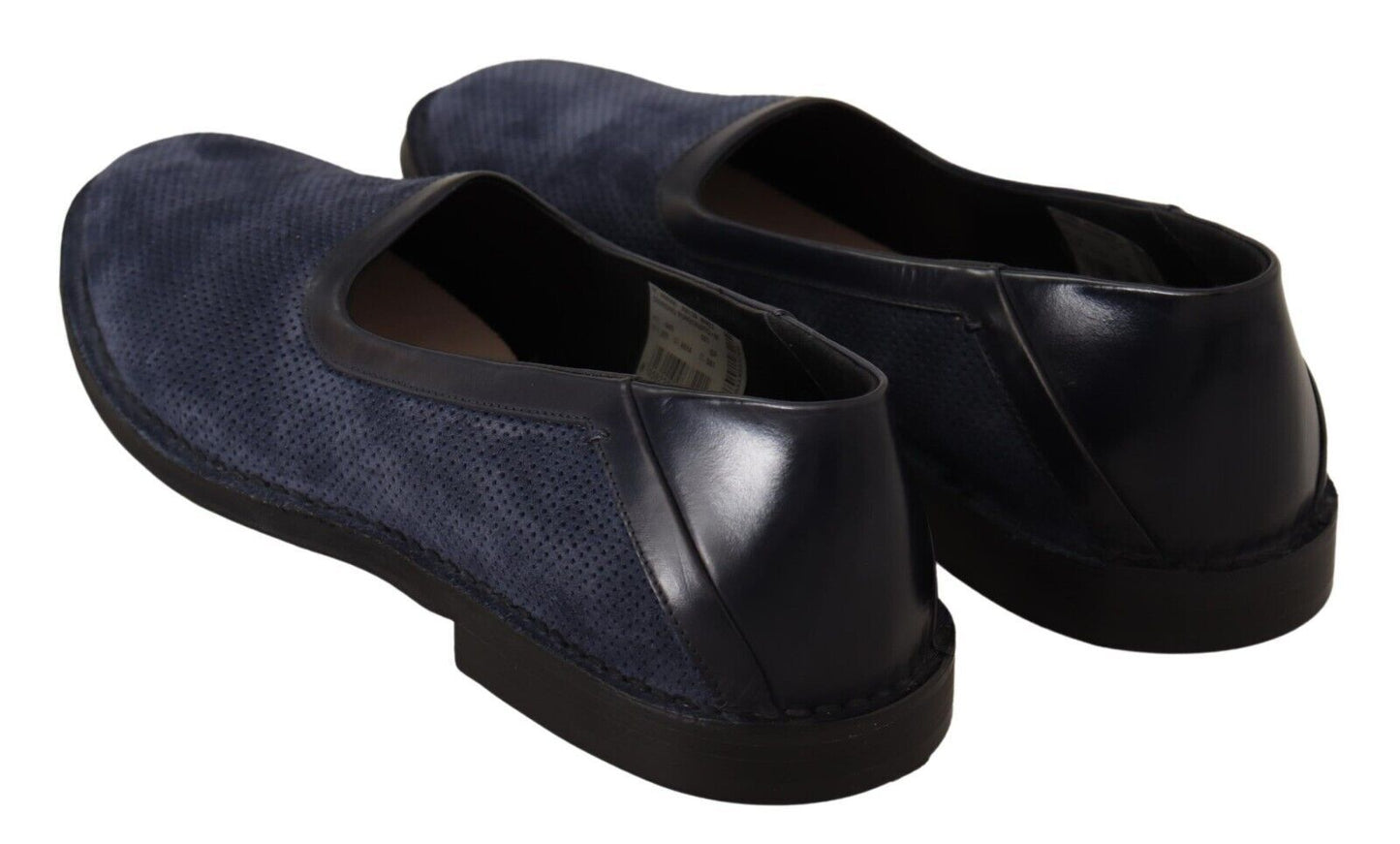 Dolce & Gabbana Chic Blue Leather Loafers for the Modern Gentleman