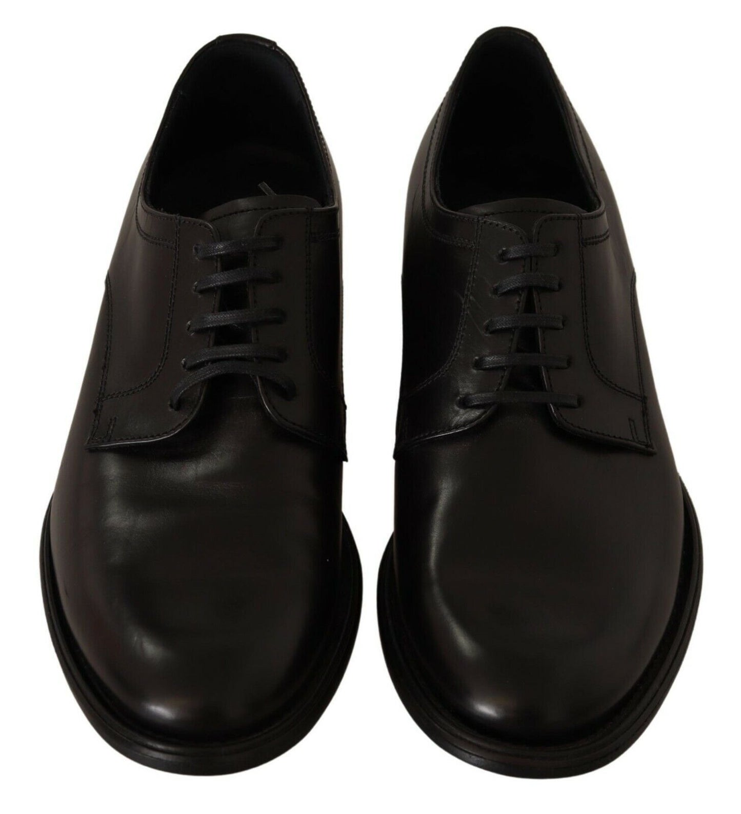 Dolce & Gabbana Elegant Black Leather Men's Formal Derby Shoes