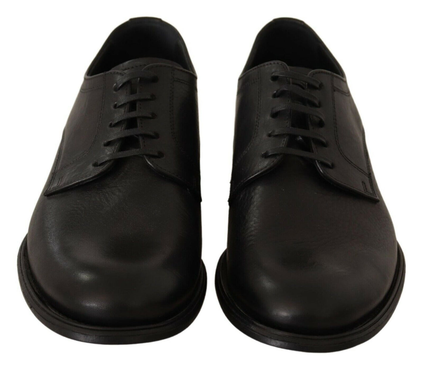 Dolce & Gabbana Elegant Black Leather Derby Shoes