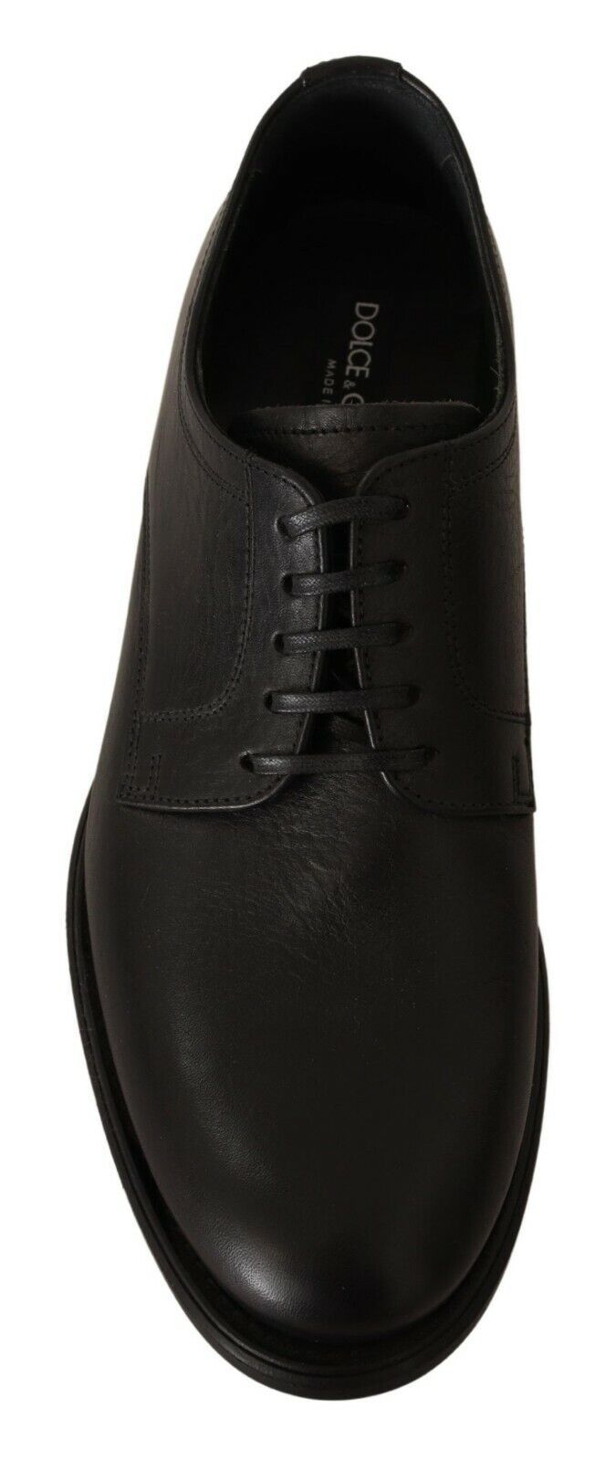 Dolce & Gabbana Elegant Black Leather Derby Shoes