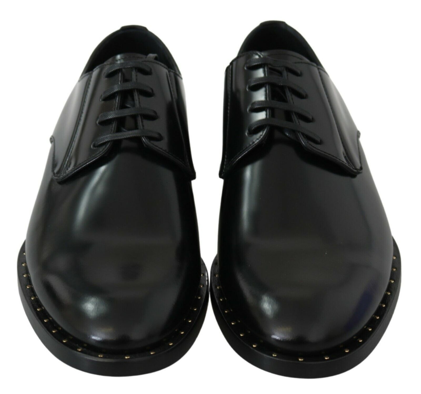 Dolce & Gabbana Elegant Black Leather Formal Derby Shoes