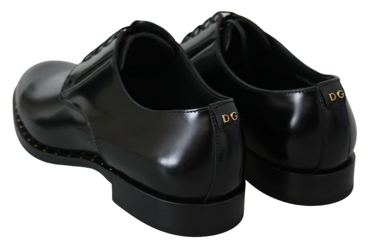 Dolce & Gabbana Elegant Black Leather Formal Derby Shoes