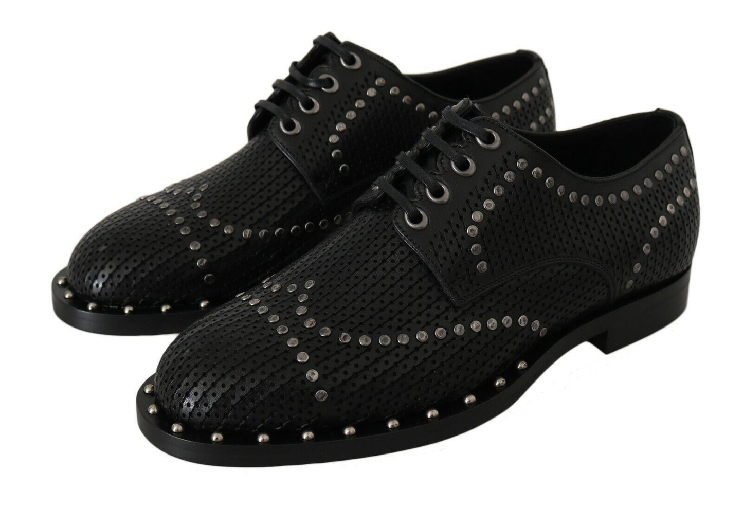 Dolce & Gabbana Elegant Black Leather Formal Mens Dress Shoes