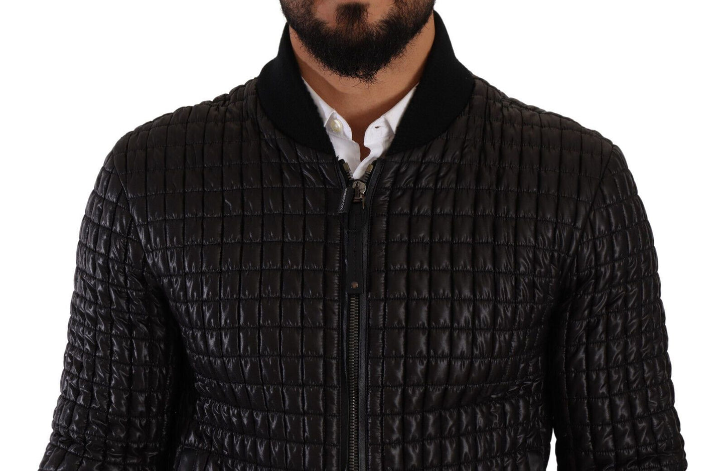 Dolce & Gabbana Elegant Black Bomber Jacket