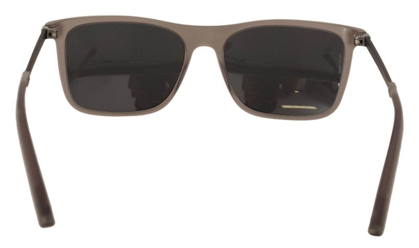 Dolce & Gabbana Elegant Gray Acetate Polarized Sunglasses