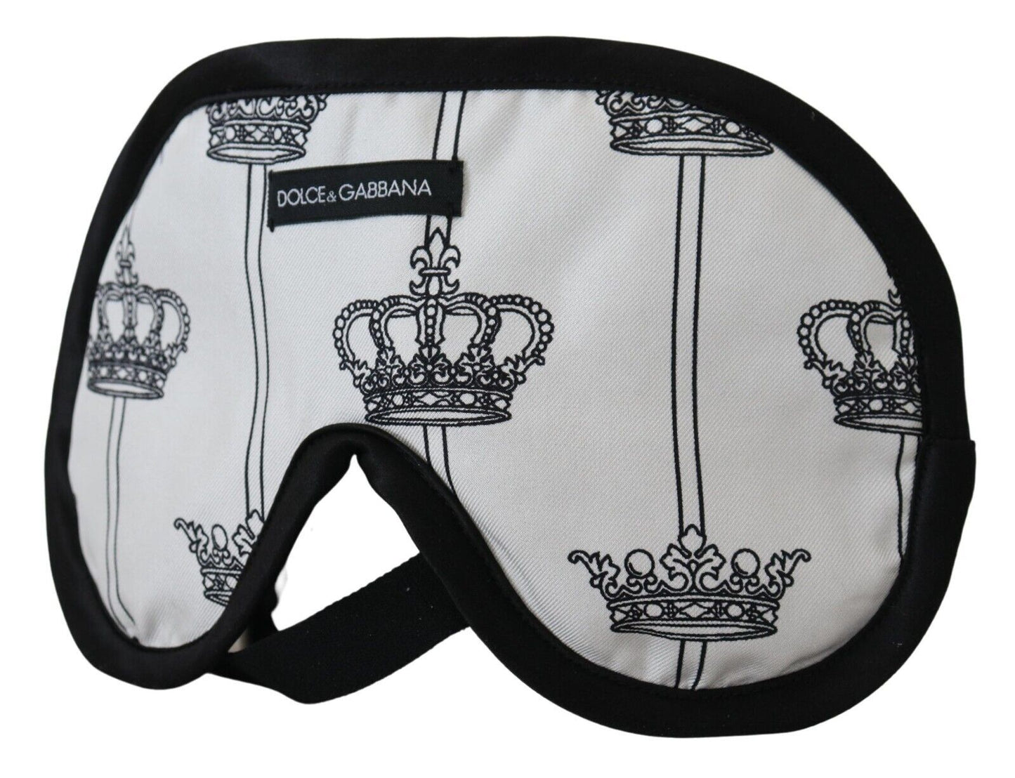 Dolce & Gabbana Elegant Silk-Blend Crown Eye Mask