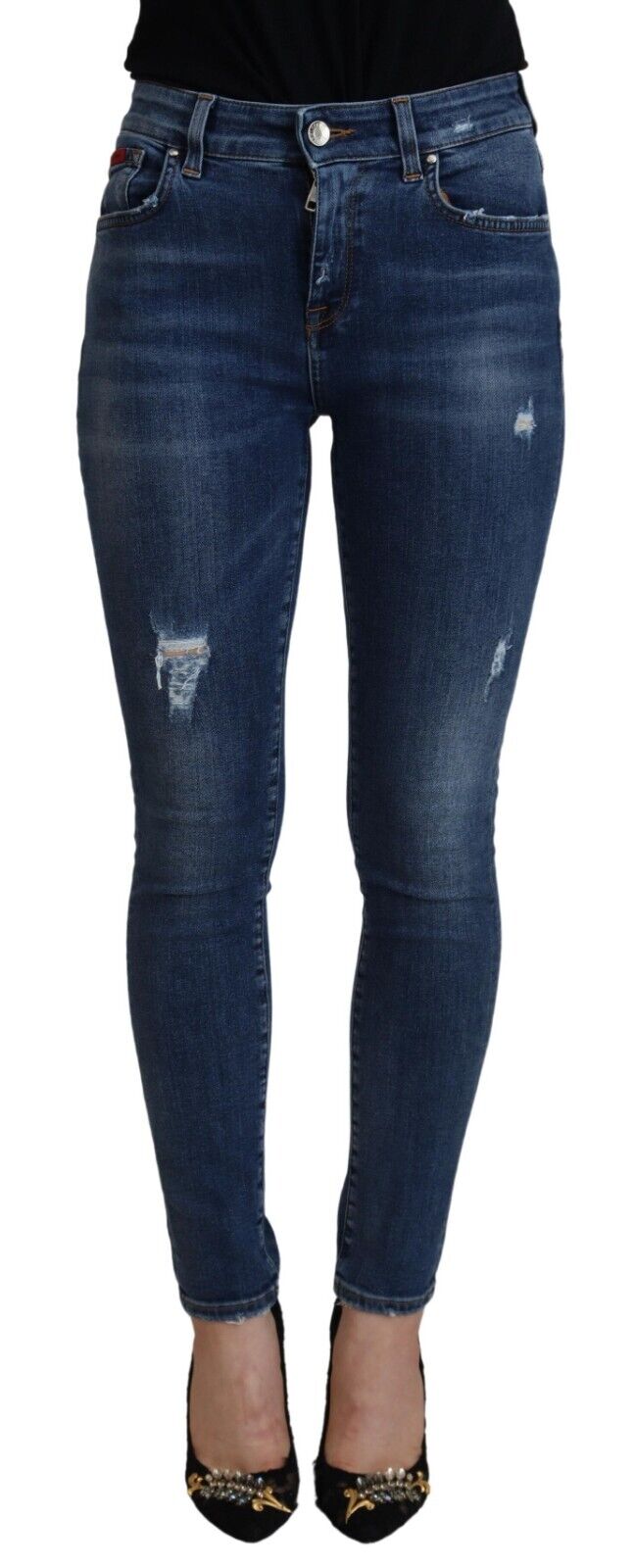 Dolce & Gabbana Elegant Blue Denim Pants - Elevate Your Style