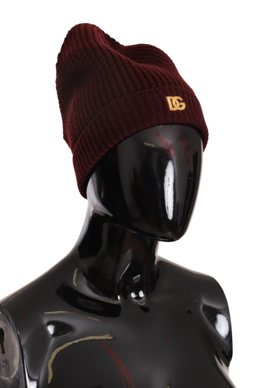 Dolce & Gabbana Elegant Cashmere Knit Beanie in Dark Red