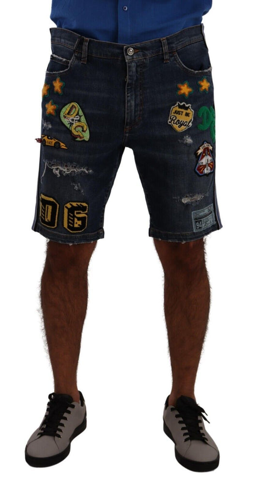 Dolce & Gabbana Chic Denim Above Knee Slim Fit Shorts