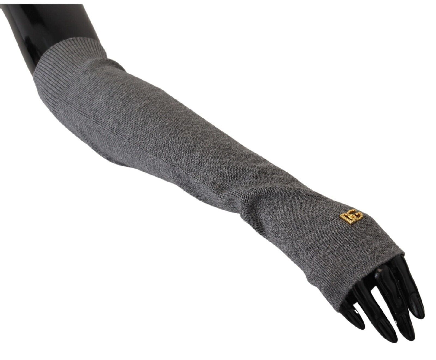 Dolce & Gabbana Elegant Elbow Length Fingerless Wool Gloves