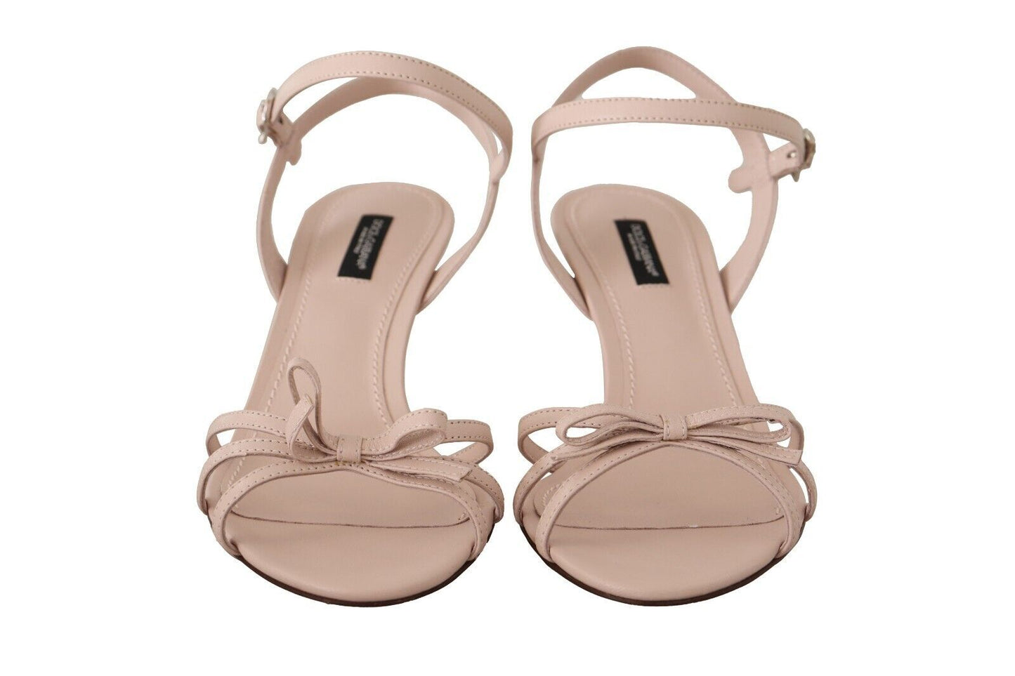 Dolce & Gabbana Chic Light Pink Kitten Heel Sandals