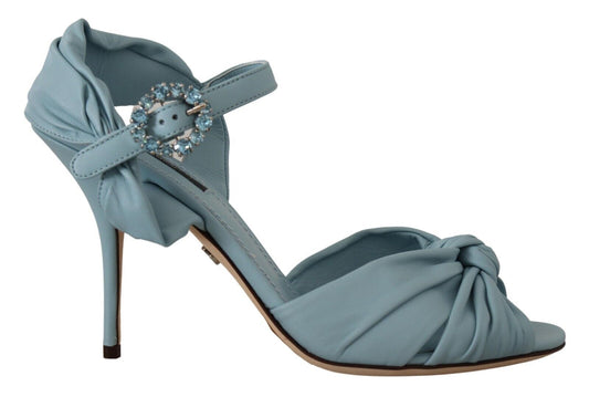 Dolce & Gabbana Chic Crystal Applique Leather Heels