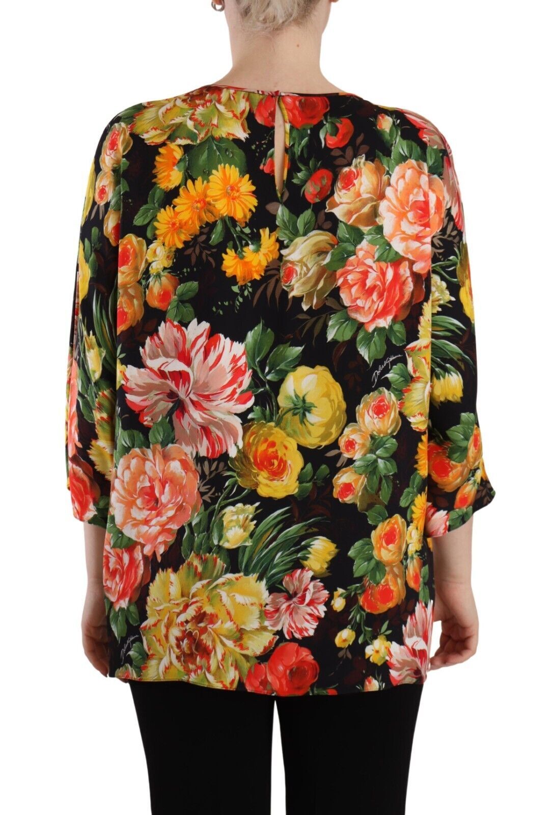 Dolce & Gabbana Exquisite Multicolor Elbow Sleeve Blouse