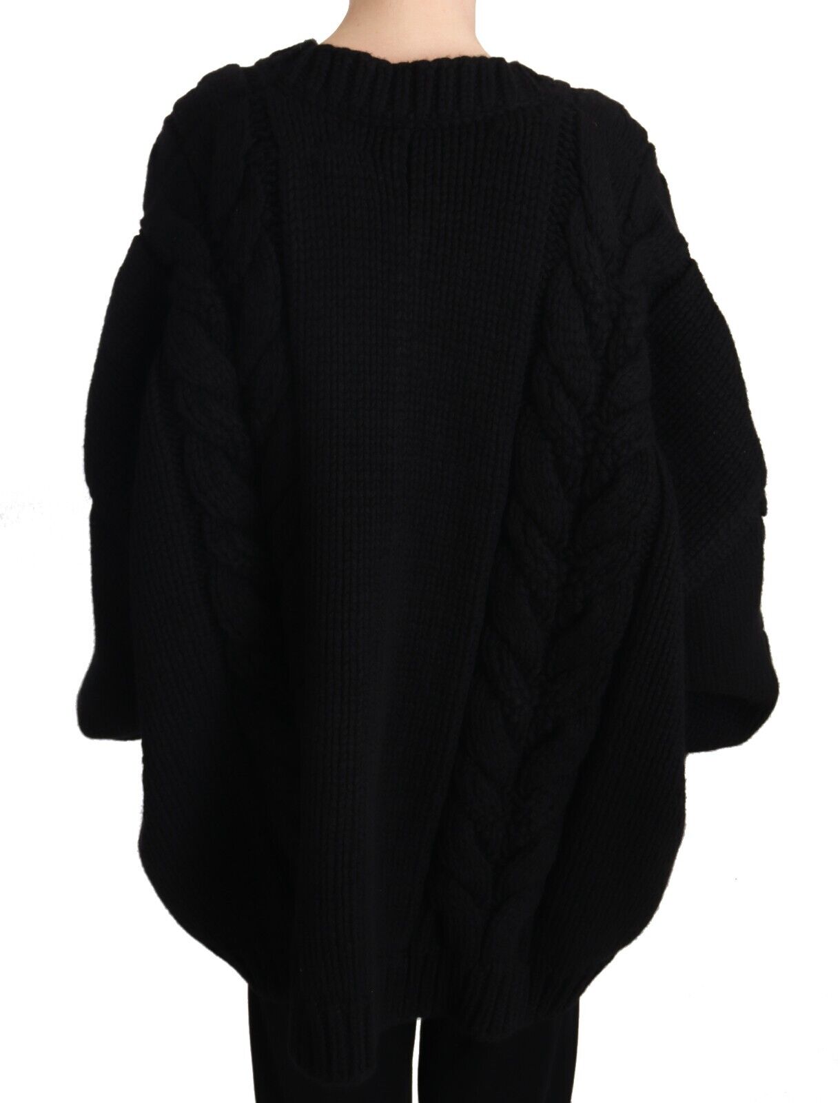 Dolce & Gabbana Black Wool Cashmere Knit Cardigan Sweater