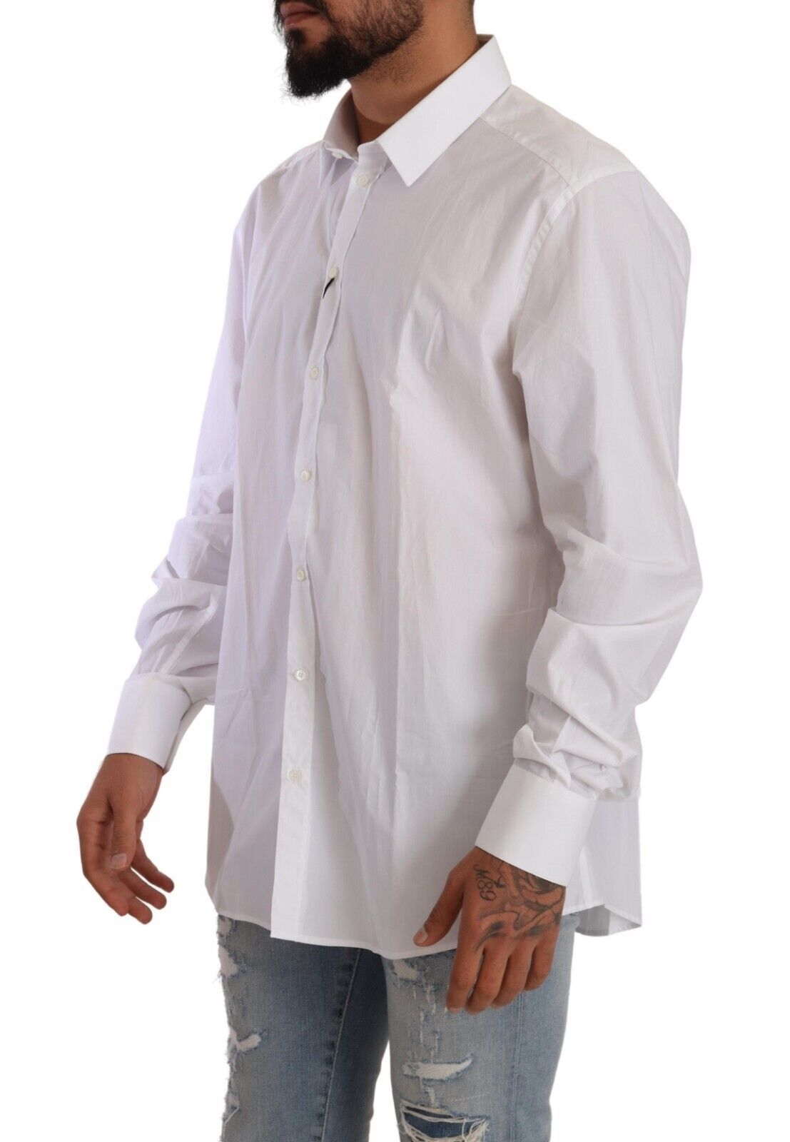 Dolce & Gabbana Elegant White Cotton Dress Shirt