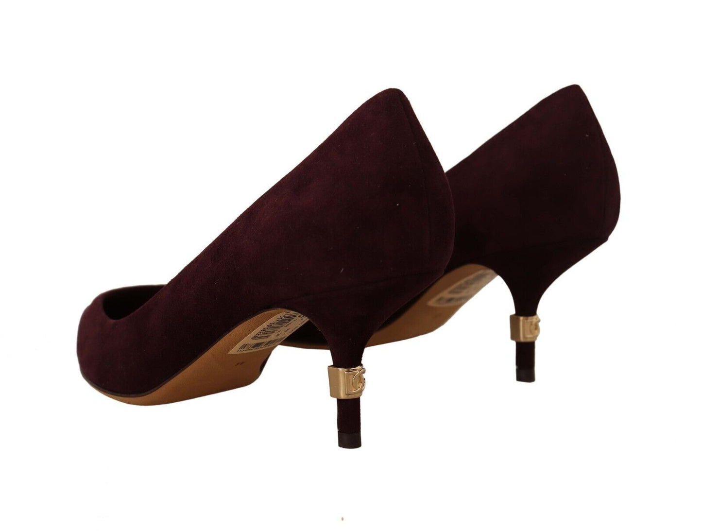 Dolce & Gabbana Elegant Purple Suede Heels Pumps