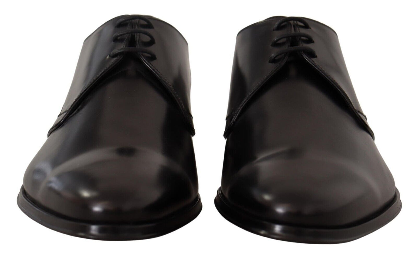 Dolce & Gabbana Elegant Black Leather Derby Shoes