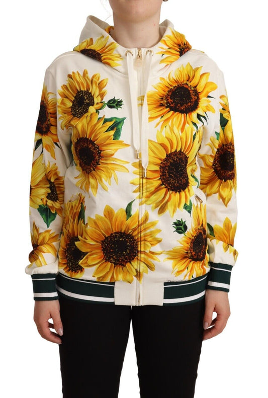 Dolce & Gabbana Floral Daisy Sunflower Hooded Sweater