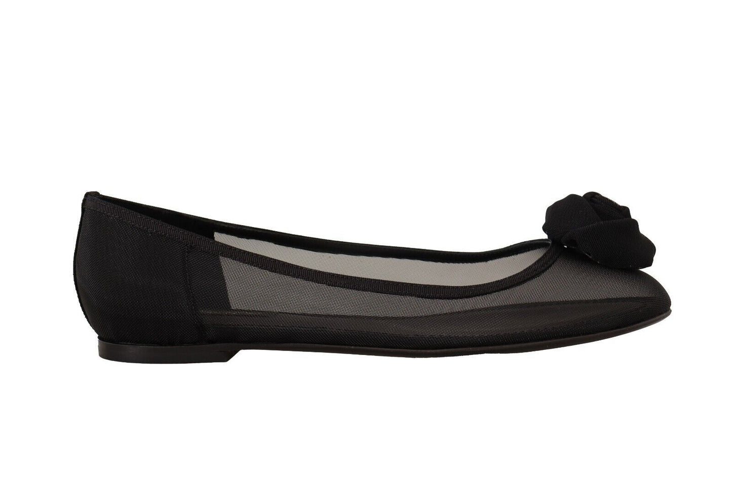 Dolce & Gabbana Elegant Ballerina Mesh Flats with Leather Sole