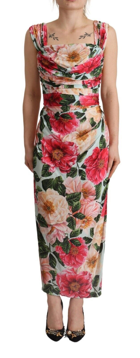 Dolce & Gabbana Floral Elegance Maxi Sheath Dress