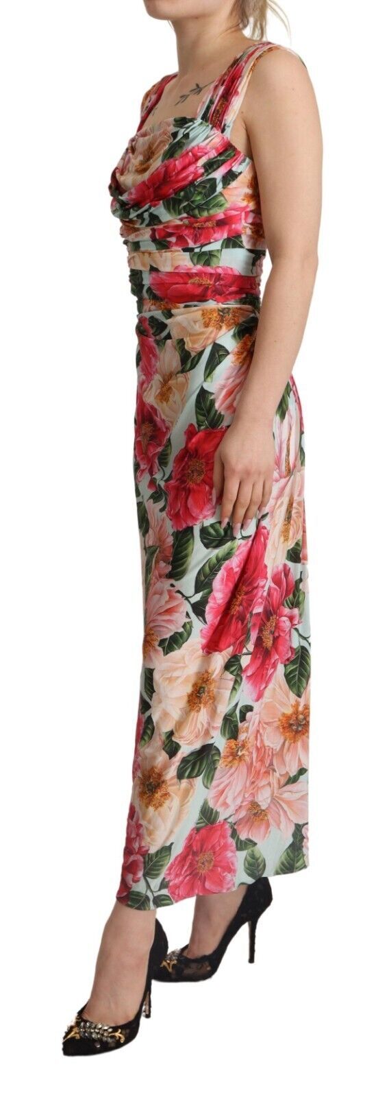 Dolce & Gabbana Floral Elegance Maxi Sheath Dress