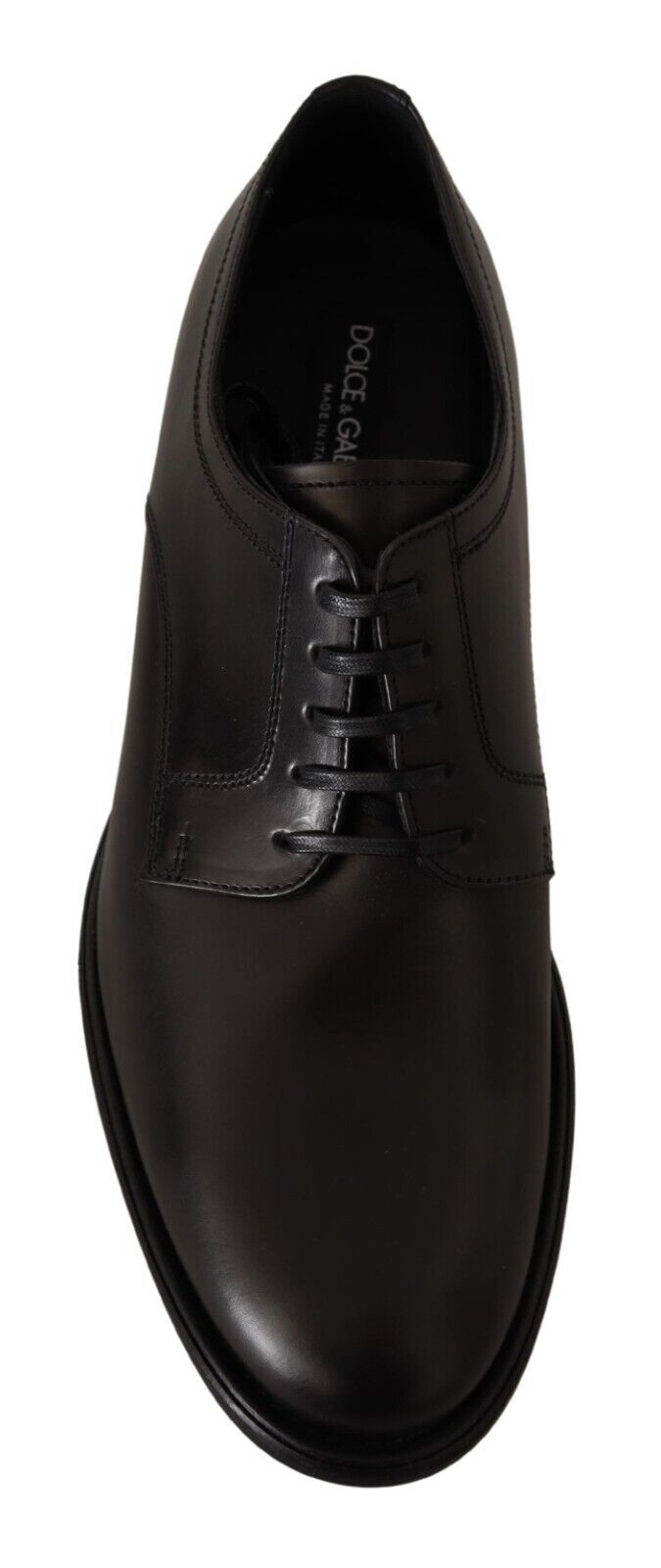 Dolce & Gabbana Elegant Black Leather Derby Shoes