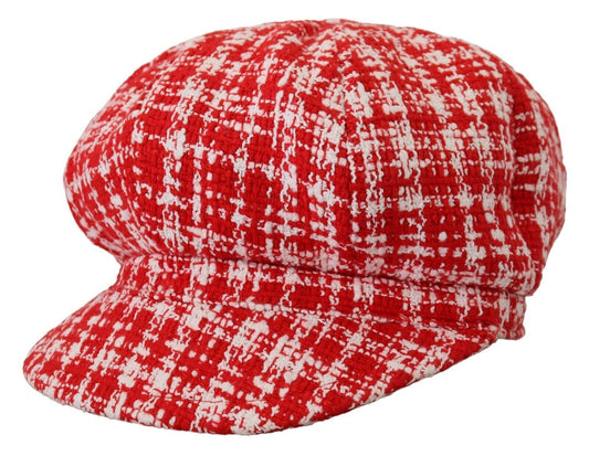 Dolce & Gabbana Chic Red Cabbie Hat - Elite Fashion Accessory