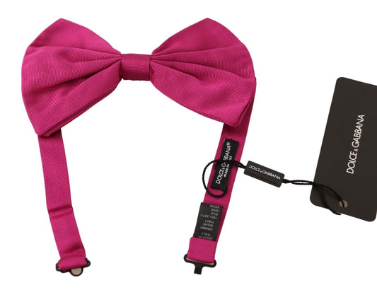 Dolce & Gabbana Elegant Pink Silk Bow Tie