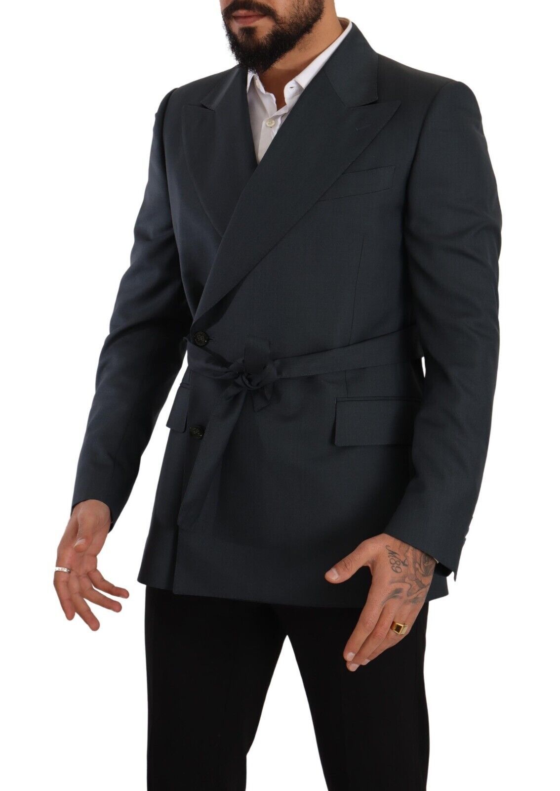 Dolce & Gabbana Elegant Slim Fit Silk-Wool Blend Blazer