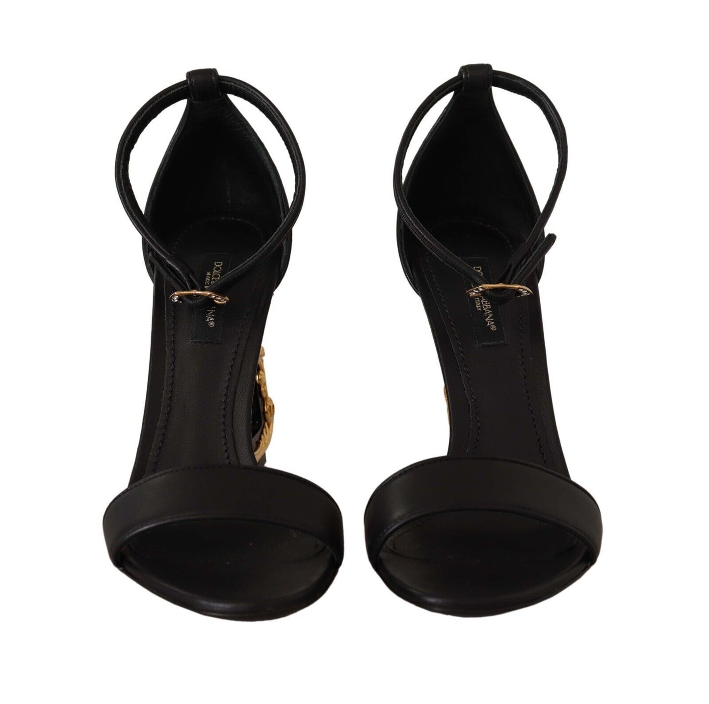 Dolce & Gabbana Elegant Ankle Strap Heels with Iconic DG Logo