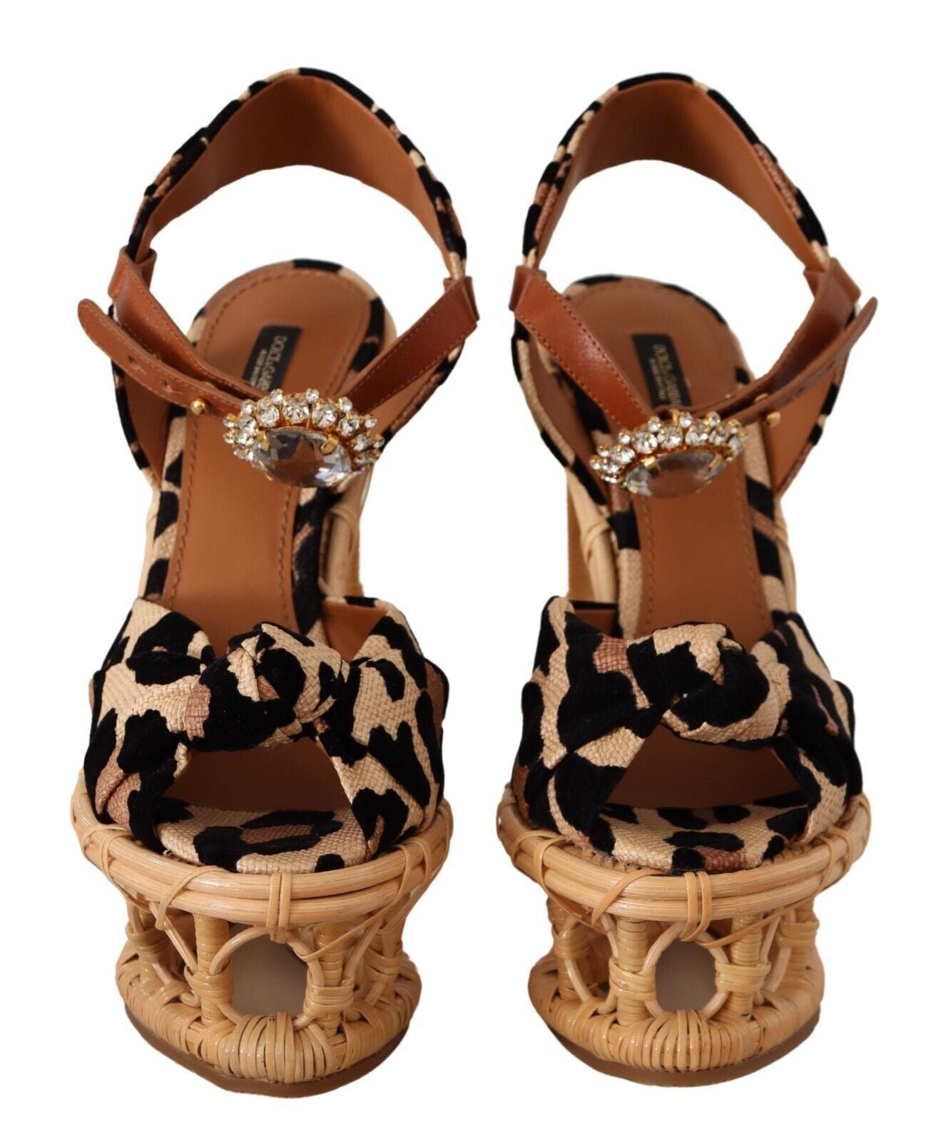 Dolce & Gabbana Elevate Your Style with Crystal-Embellished Wedge Sandals