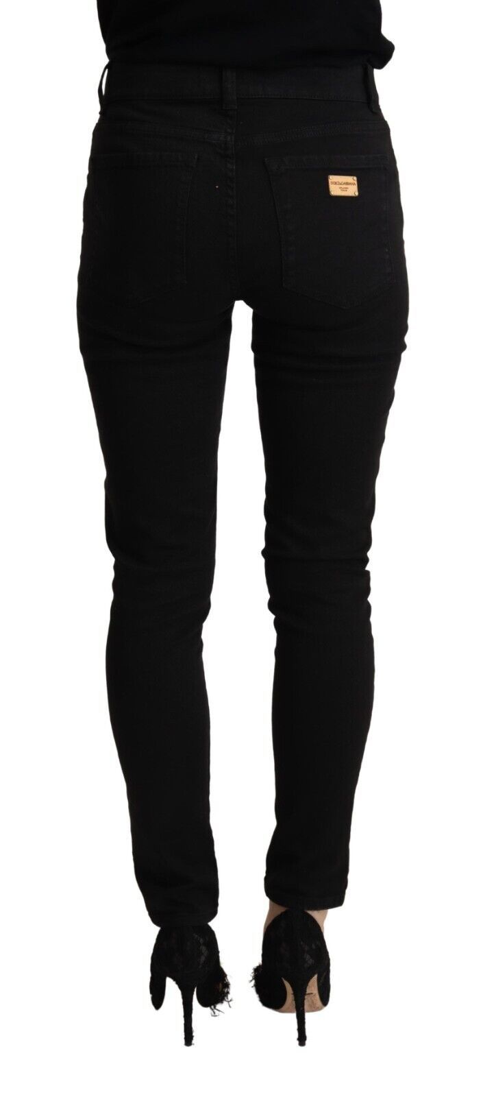 Dolce & Gabbana Elegant Slim Fit Black Denim Jeans