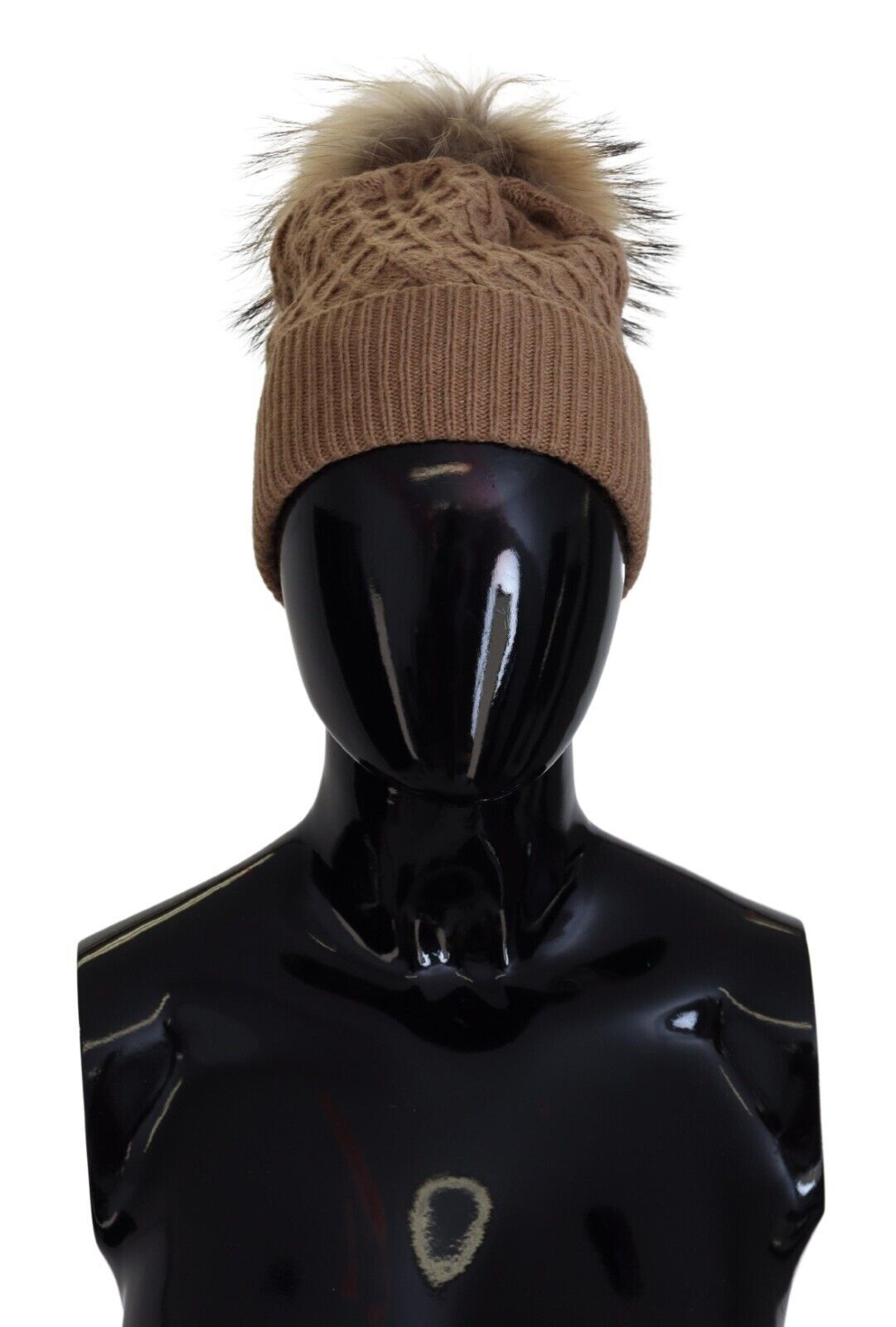 Dolce & Gabbana Elegant Camel Beanie Hat in Luxurious Brown Hue