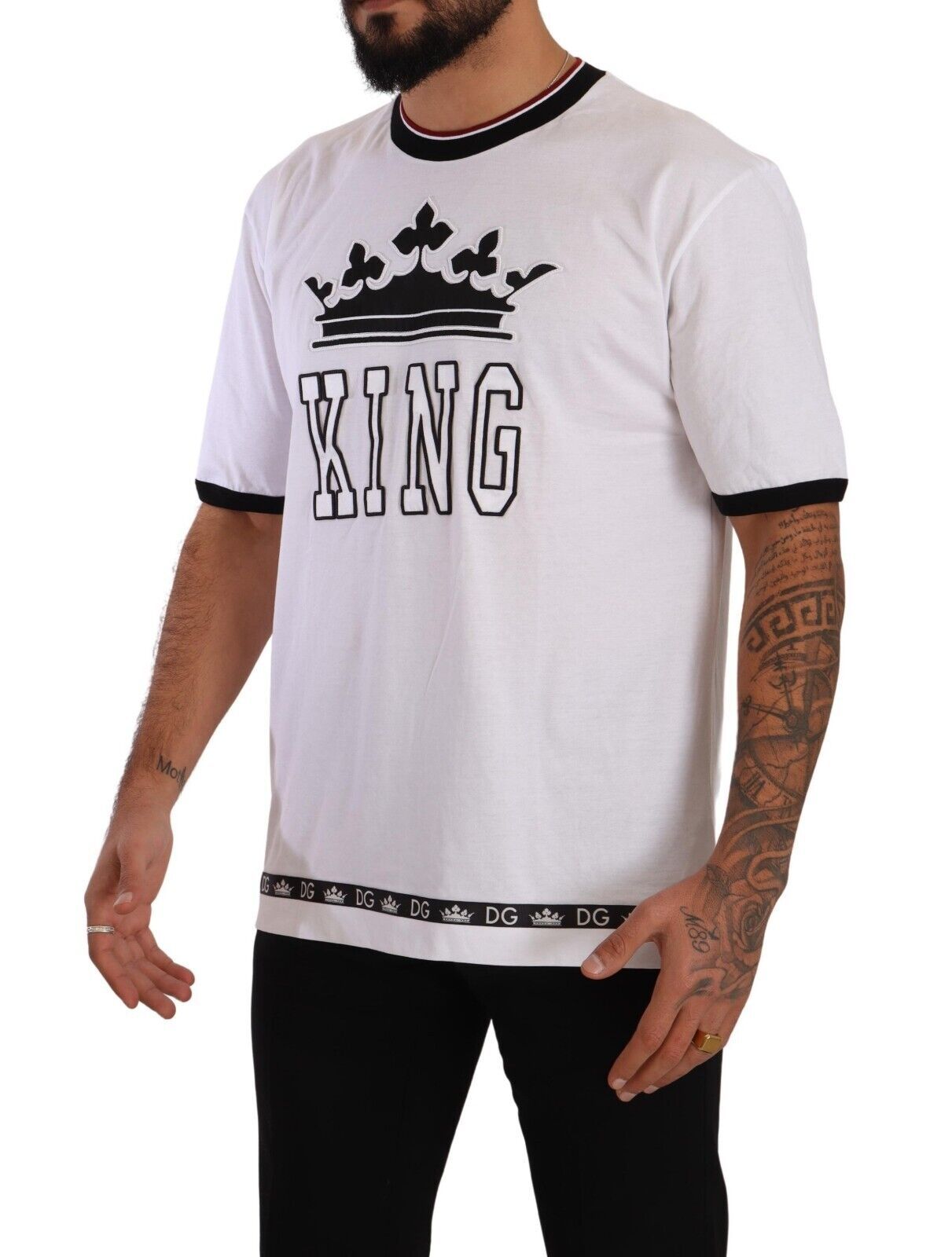 Dolce & Gabbana Royal Crown Motif Crew Neck Tee