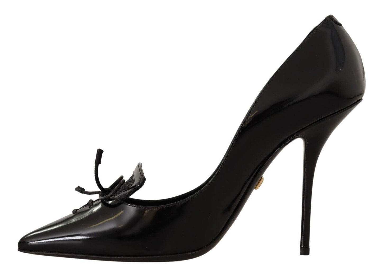 Dolce & Gabbana Elegant Black Leather High Heels Pumps