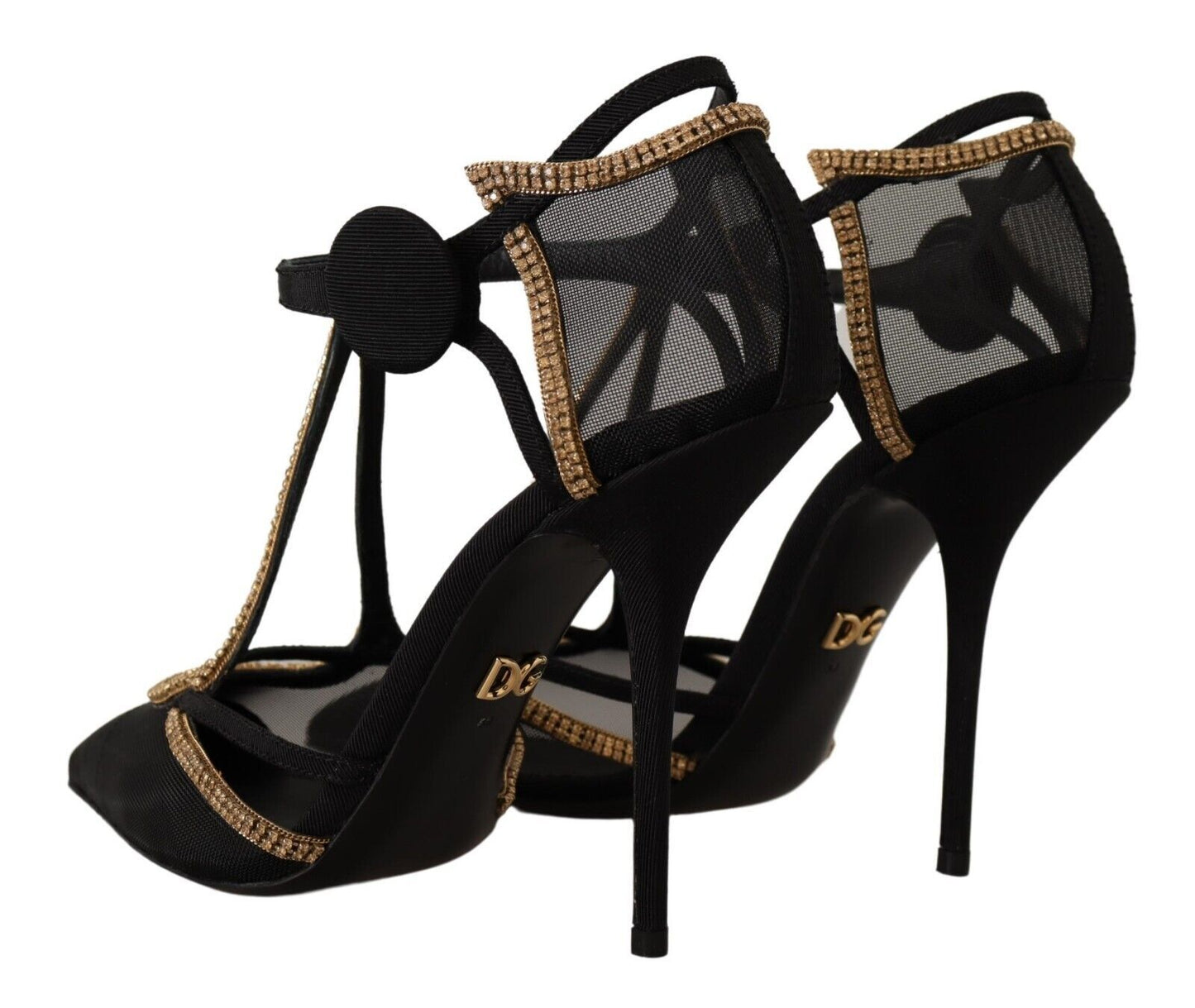 Dolce & Gabbana Elegant Black Crystal-Embellished Pumps