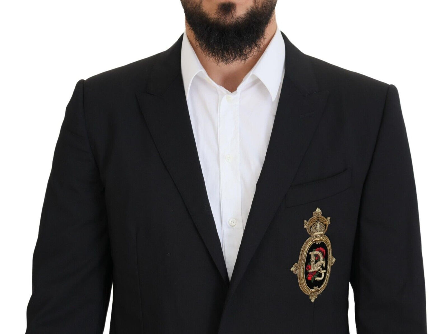 Dolce & Gabbana Elegant Slim Fit Black Wool Blazer