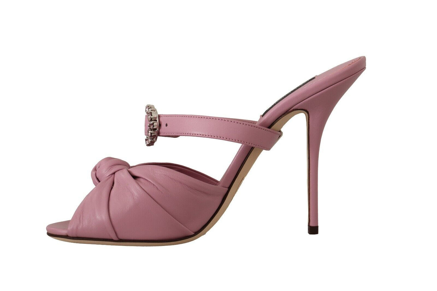 Dolce & Gabbana Elegant Pink Crystal Heeled Sandals